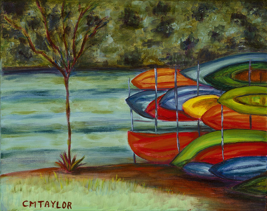 Kayaks Painting - Kayaks by Connie Taylor