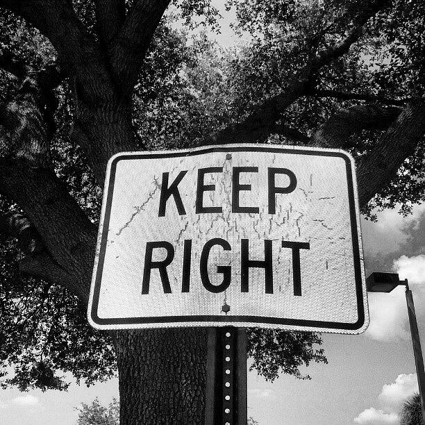 Sign Photograph - Keep Right To Be Left by Stuart Lieberman