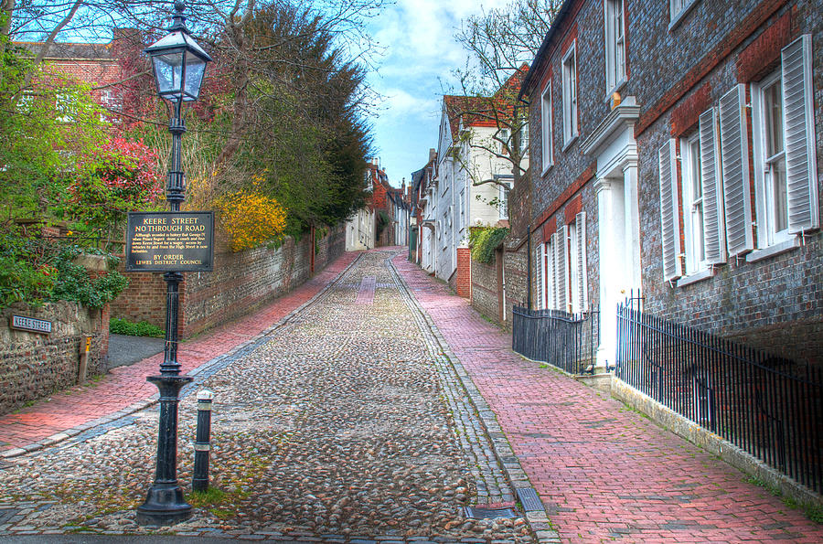 Old England Photograph - Keere Street in Lewes by Geraldine Alexander