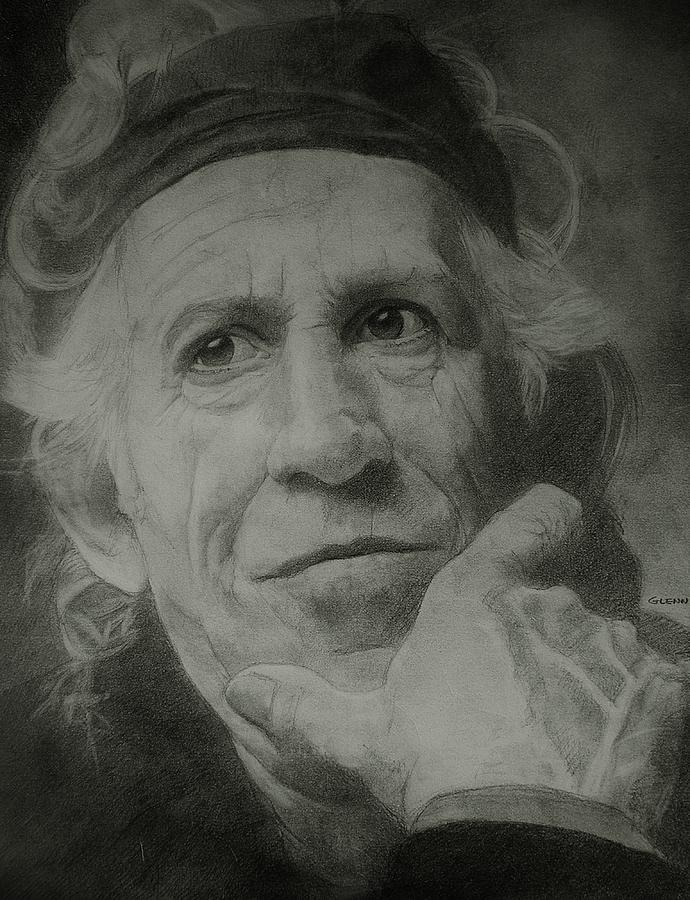 Keith Richards 2011 Drawing by Glenn Daniels - Fine Art America