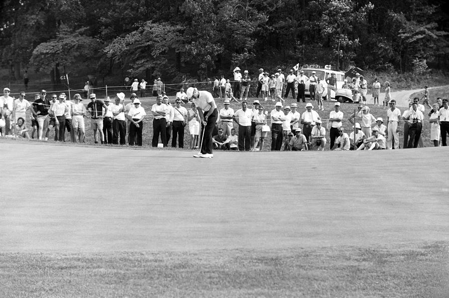 Ken Venturi Putts and wins at 1964 US Open at Congressional Country Club Photograph by Jan W Faul
