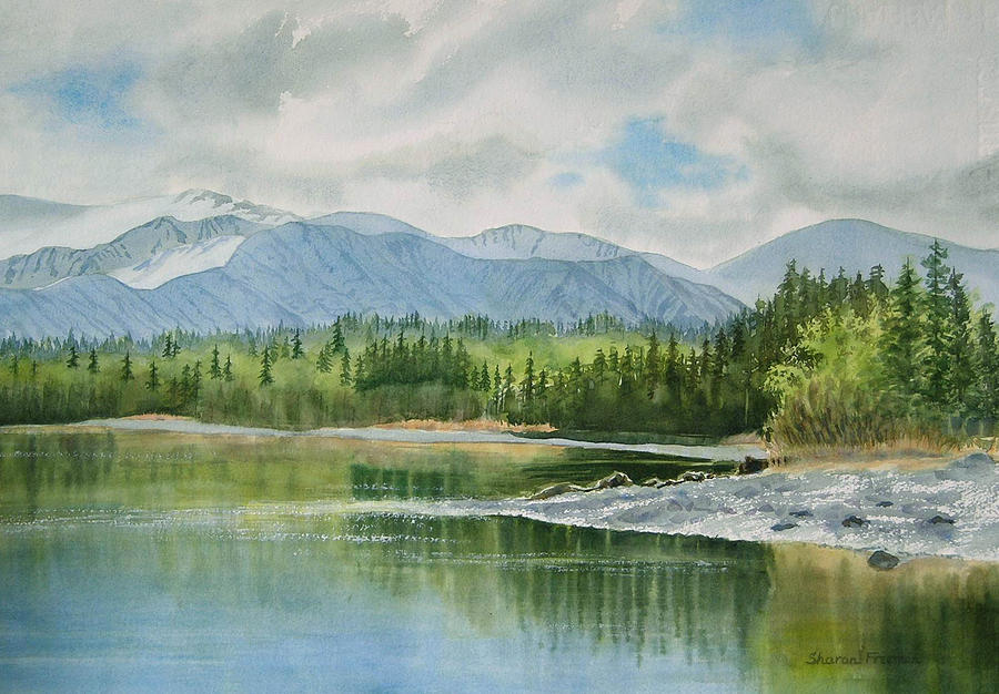 Mountain Painting - Kenai Lake Early Morning Spring by Sharon Freeman