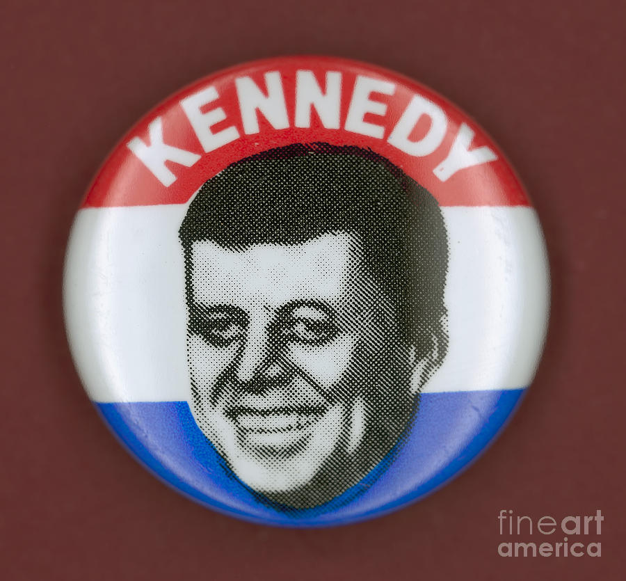 Kennedy Campaign Button Photograph by Granger