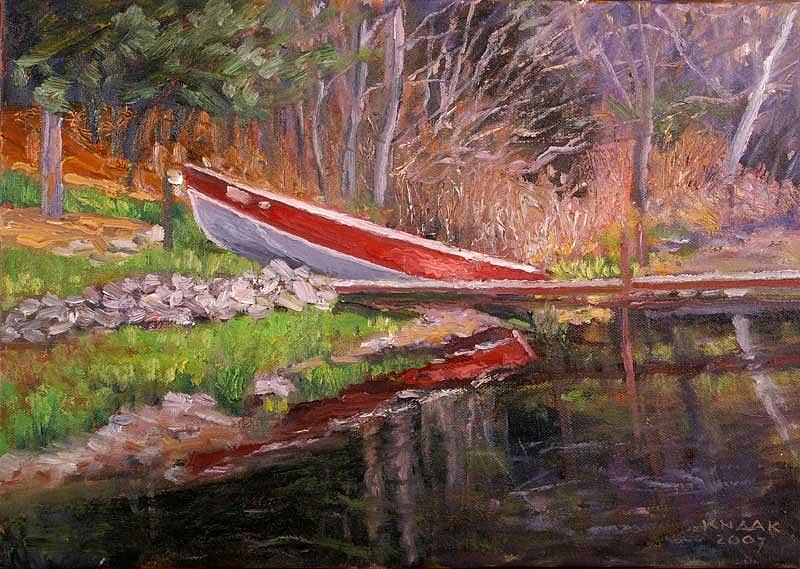 Kenneys Boat Painting by Dale Knaak