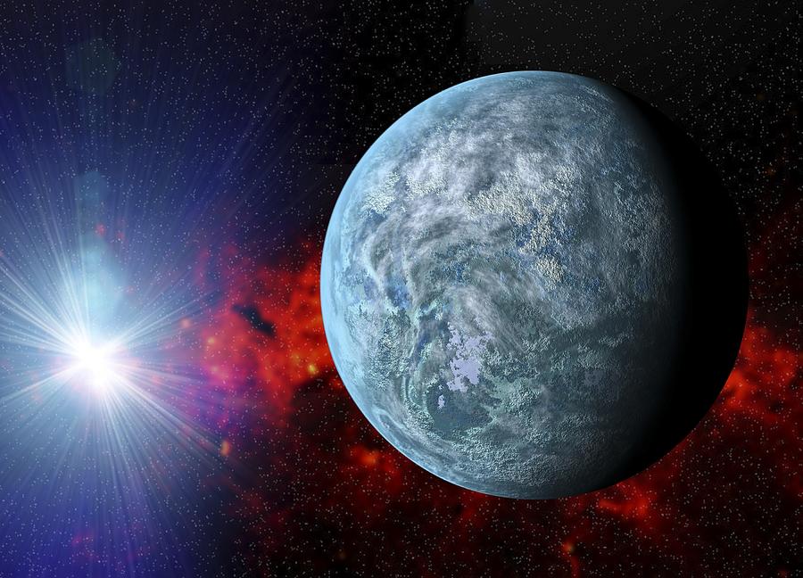 Kepler-20f Exoplanet, Artwork Digital Art by Victor Habbick Visions