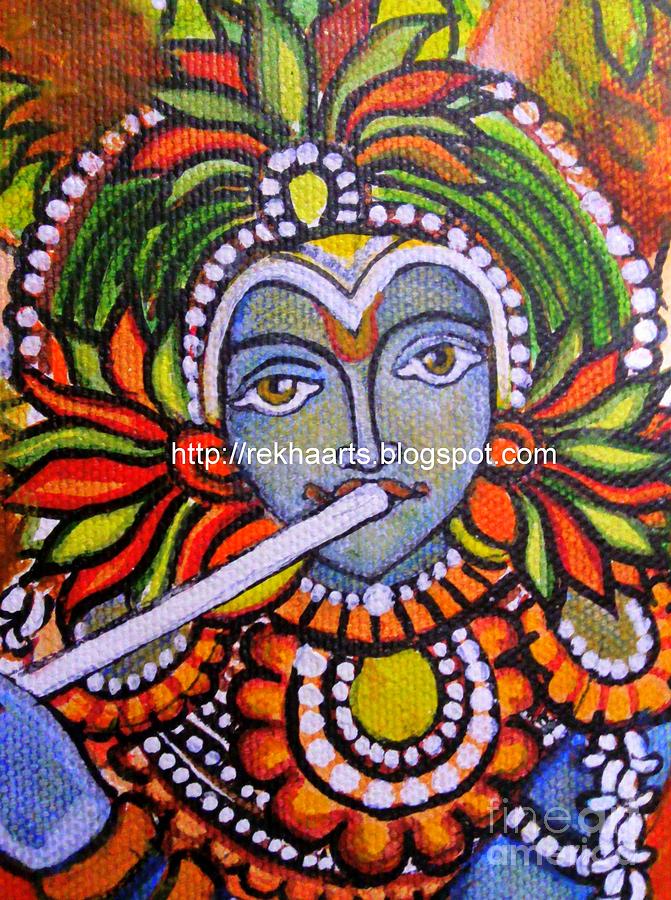 RadhaMadhavam Kerala Mural Painting  Radha Krishna Acrylic Painting  Tutorial for beginnersPart 02  YouTube