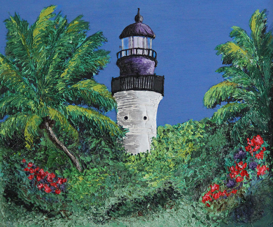 Key West Lighthouse Painting - Key West Lighthouse by Ann Iuen