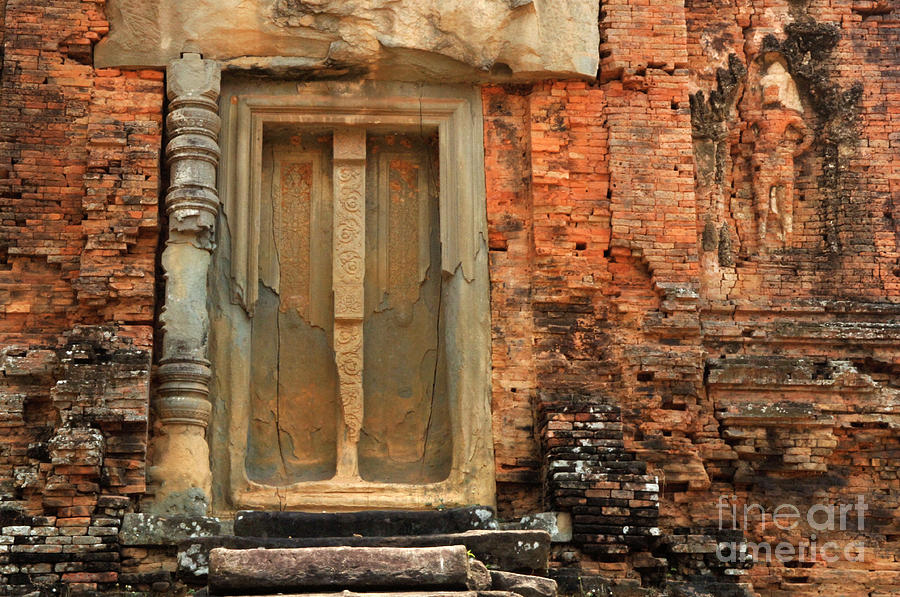 Khmer Ruin Doorway Photograph by Bob Christopher