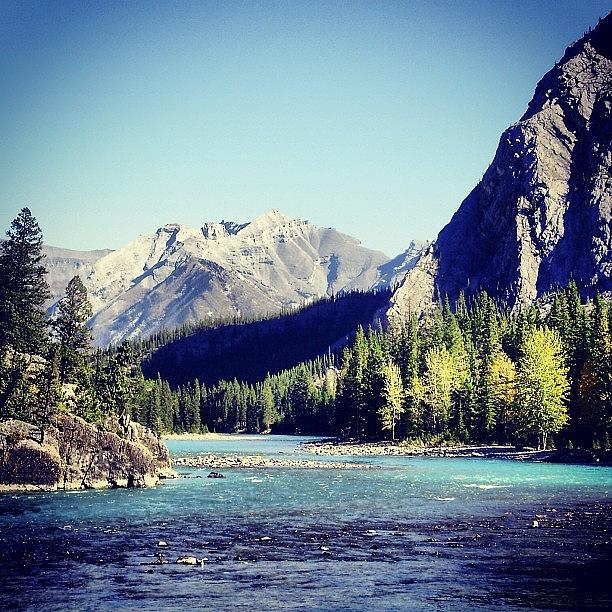Mountain Photograph - #kickinghorseriver #lakelouise #alberta by Lucy Siciliano
