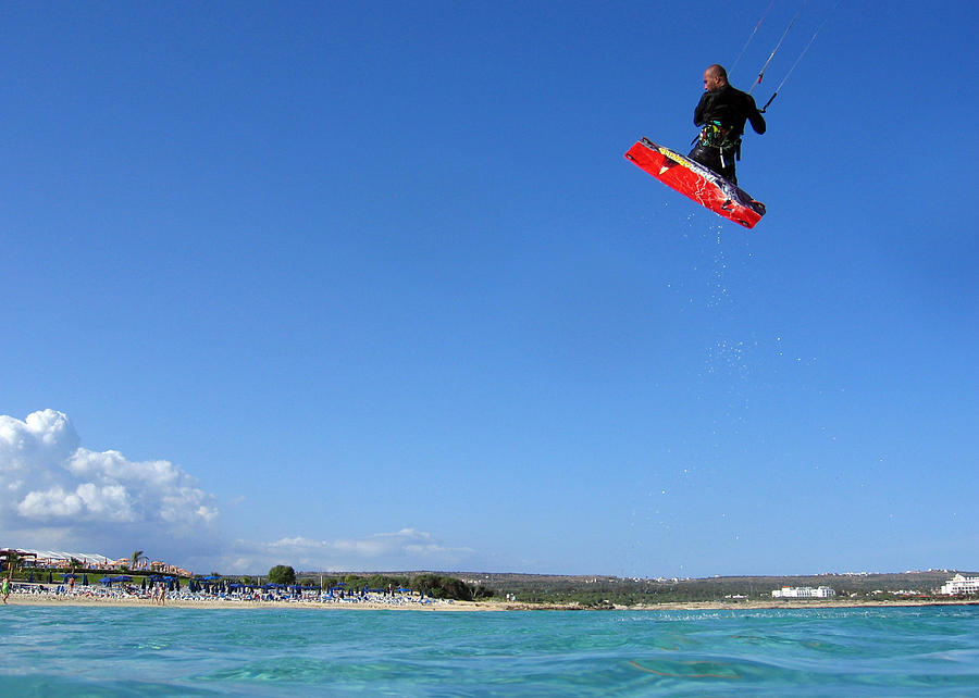 Adventure Photograph - Kiesurfing by Stelios Kleanthous Adventure Photograph - Kiesurfing by Stelios Kleanthous