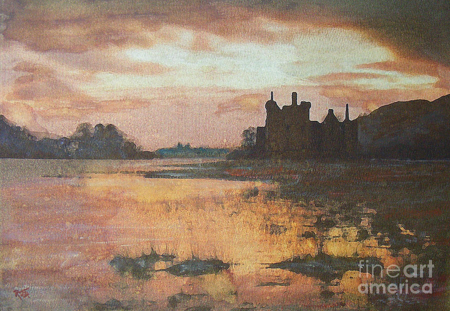 Kilchurn Castle Scotland Painting by Richard James Digance