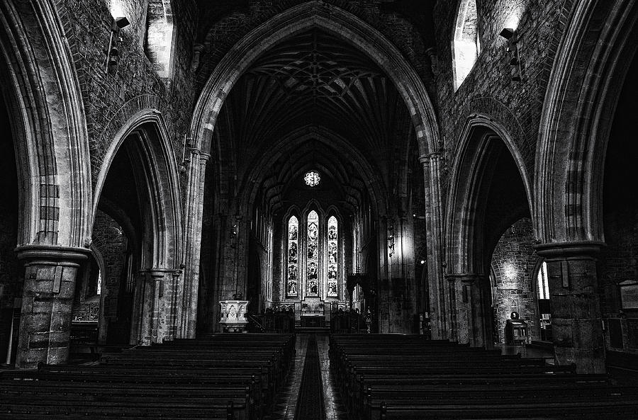 Black And White Photograph - Kilkenny Cathedral by Laszlo Rekasi