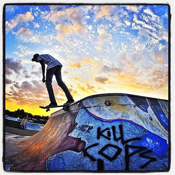 Indy Photograph - Kill Cops #skateboarding #indy @dudklim by Erik Erling