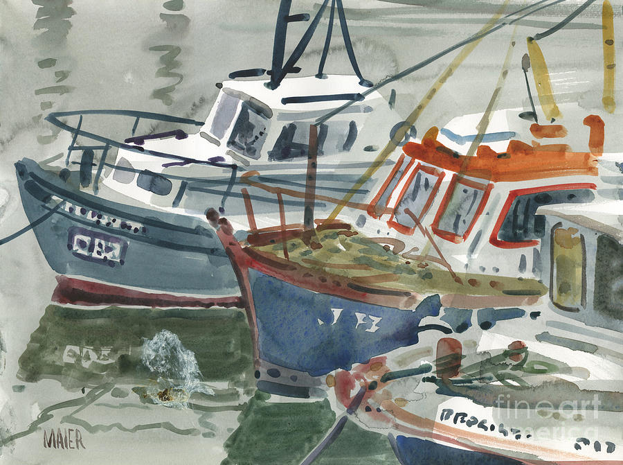 Kilmore Boats Painting by Donald Maier