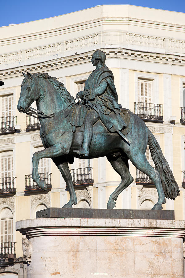 King Charles III Statue in Madrid Photograph by Artur Bogacki