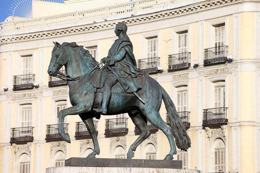 King Charles III Statue on Puerta del Sol Photograph by Artur Bogacki