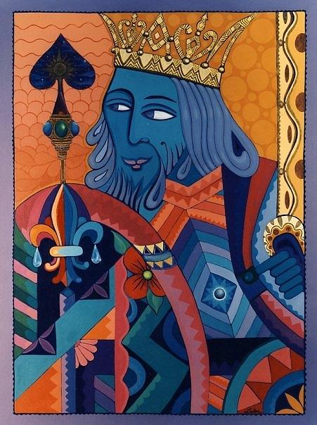 Abstract Painting - King by Richard Laeton