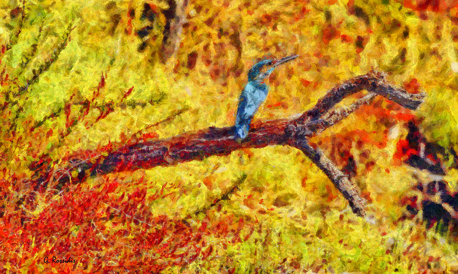Kingfisher Painting by George Rossidis