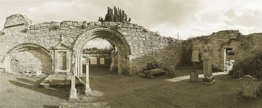 Architecture Photograph - Kinloss Abbey 1150 AD by Jan W Faul