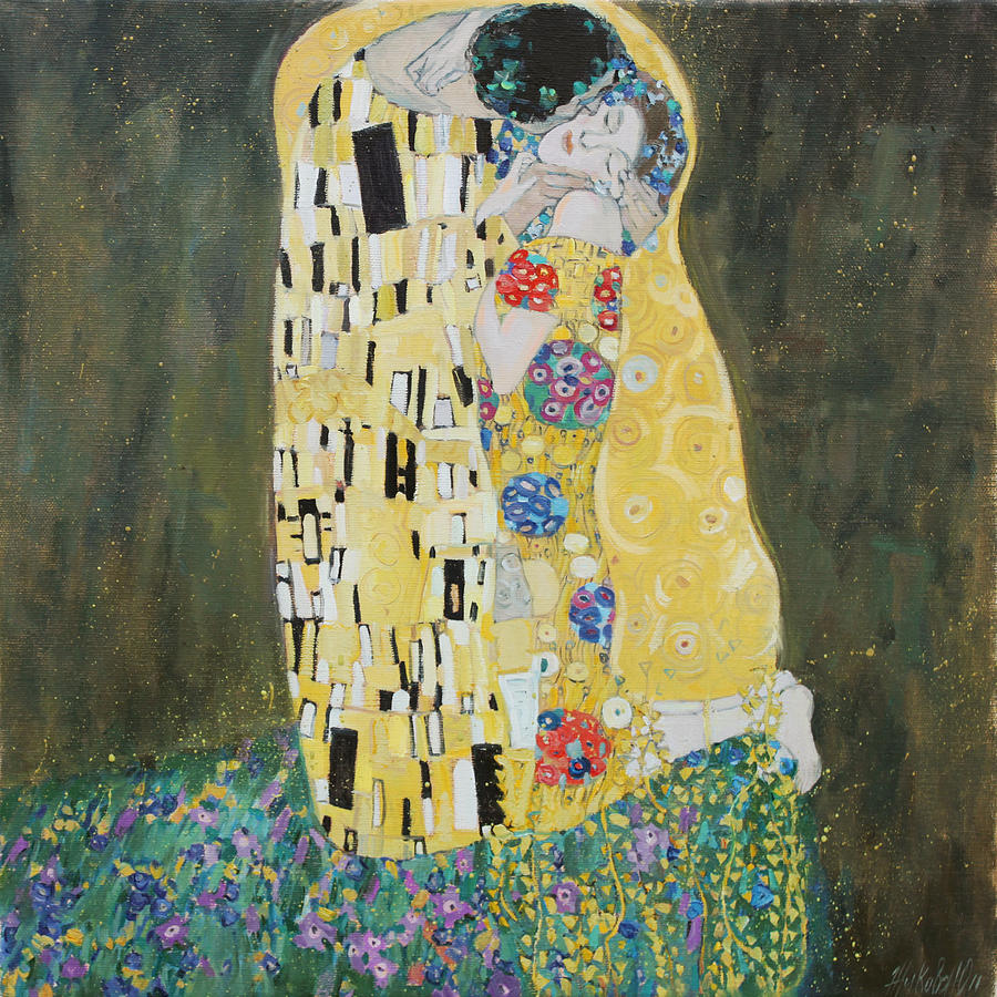 Kiss Copy of Gustav Klimt Painting by Juliya Zhukova