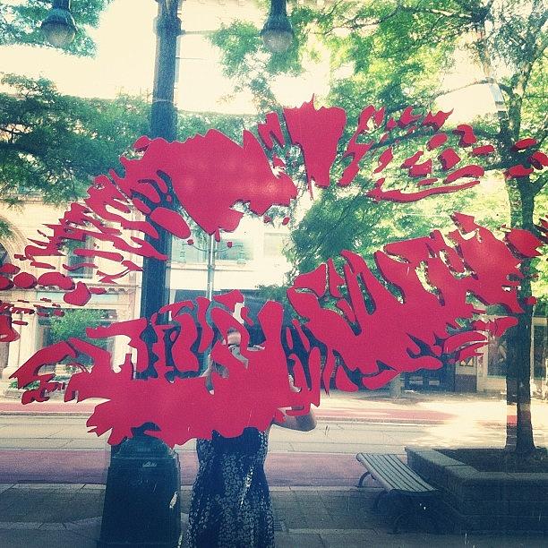 Buffalo Photograph - #kisses For Jenna! #window #art #red by Jenna Luehrsen