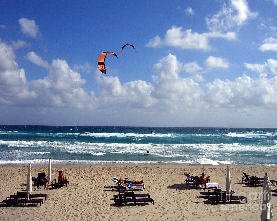 Kite Boarding in Boca Raton Florida Photograph by Merton Allen - Fine Art America