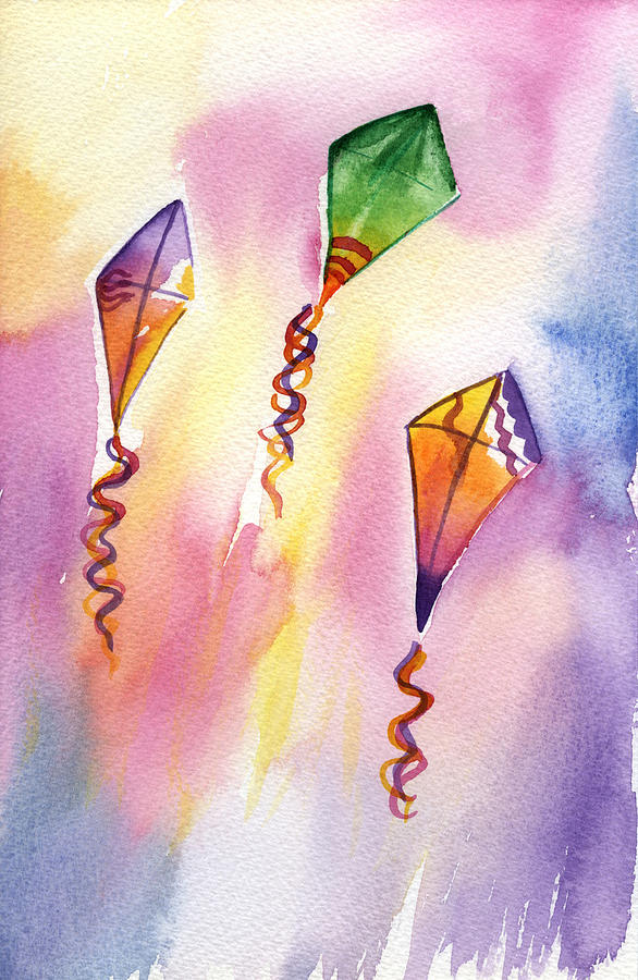 Toy Painting - Kite Rockets by Lydia Irving