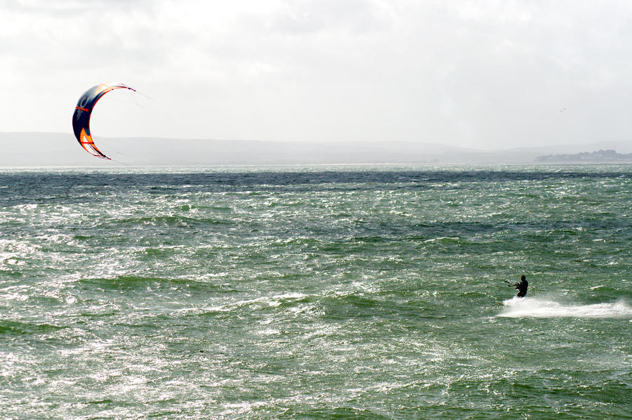 Kite Surfing Photograph by Chris Day