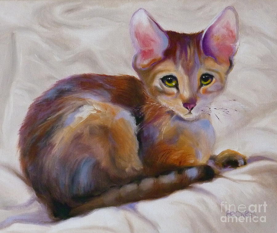Nature Painting - Kitten Princess by Susan A Becker