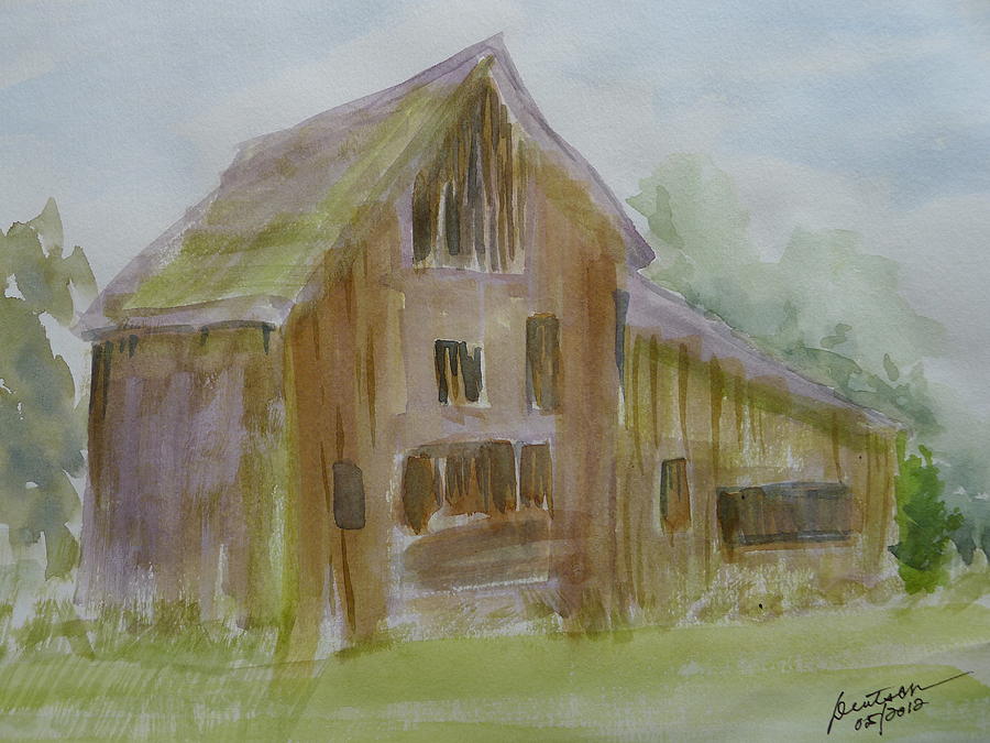 Klamath County Barn - sketch Painting by Joel Deutsch
