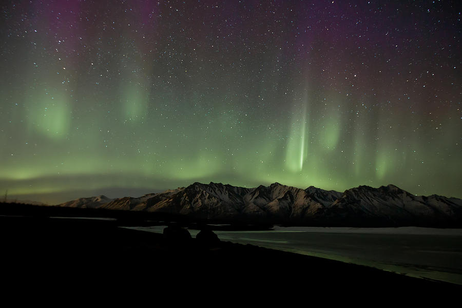 Knik Northern Lights Photograph by Sam Amato