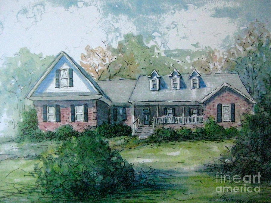 Knoxs Home Illustration Painting by Gretchen Allen