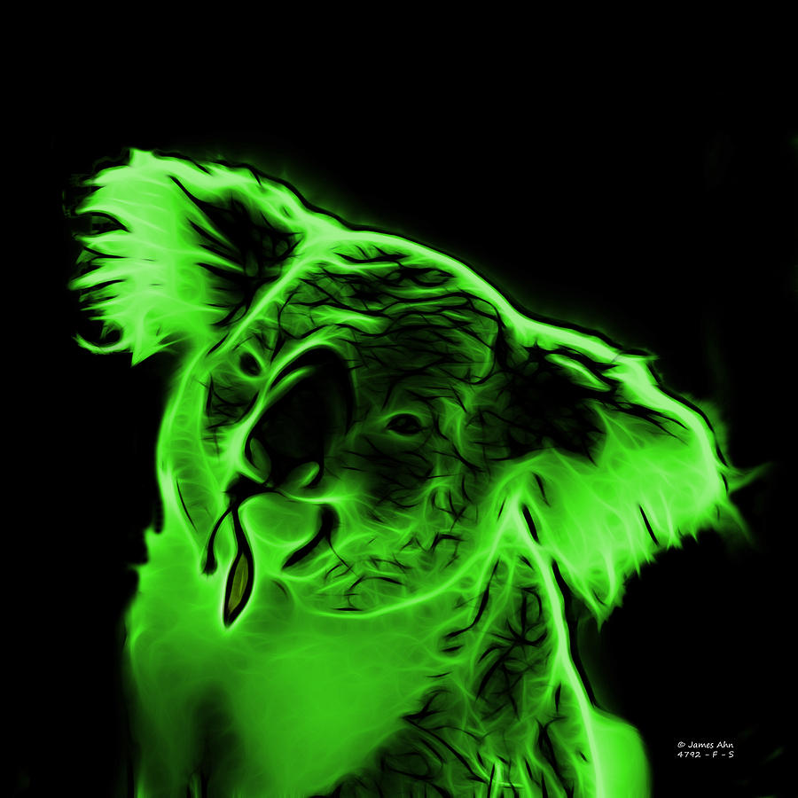 Koala Pop Art - Green Digital Art by James Ahn
