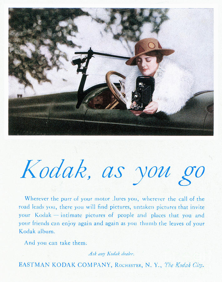Kodak Advertisement, 1917 Photograph by Granger