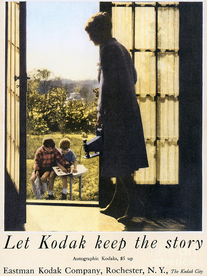 Kodak Advertisement, 1927 Photograph by Granger