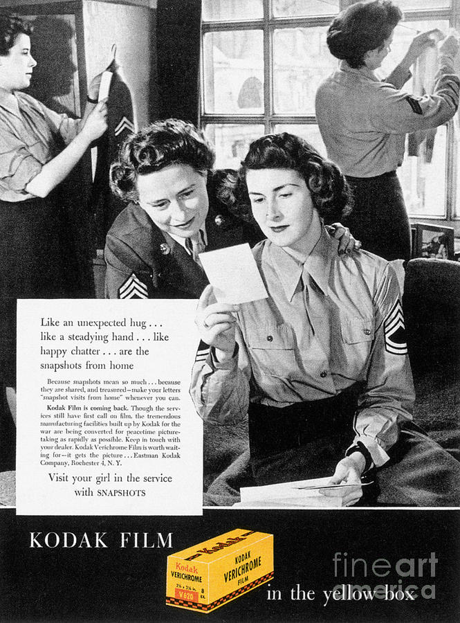 Kodak Advertisement, 1944 Photograph by Granger