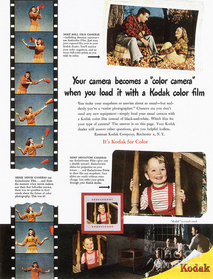 Kodak Advertisement, 1948 Photograph by Granger