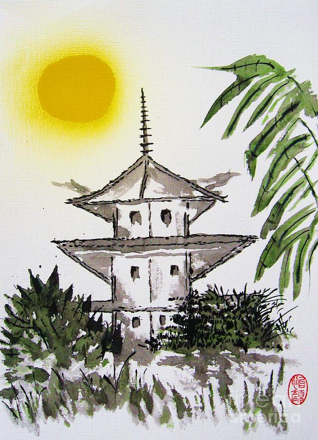 Kofuku Temple Painting by Thea Recuerdo