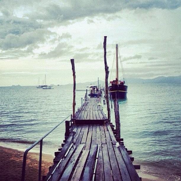 Paradise Photograph - Koh Samui 2011 Landing Stage by Cally Stronk