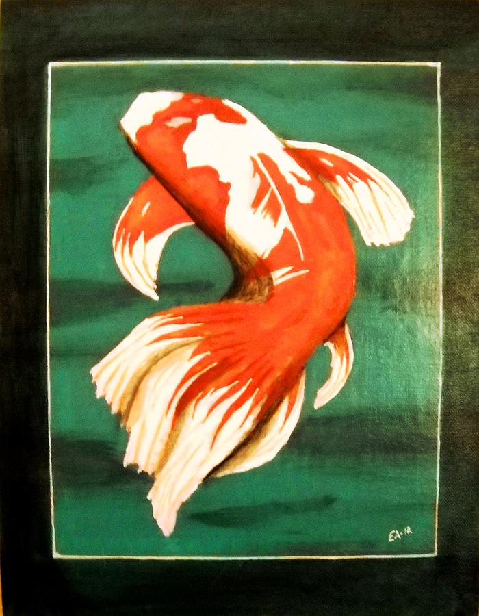 Koi Fish Painting by Edwin Alverio