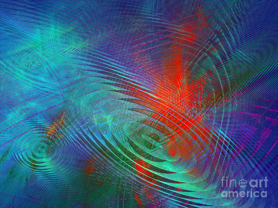 Koi Pond Abstract Digital Art by Andee Design