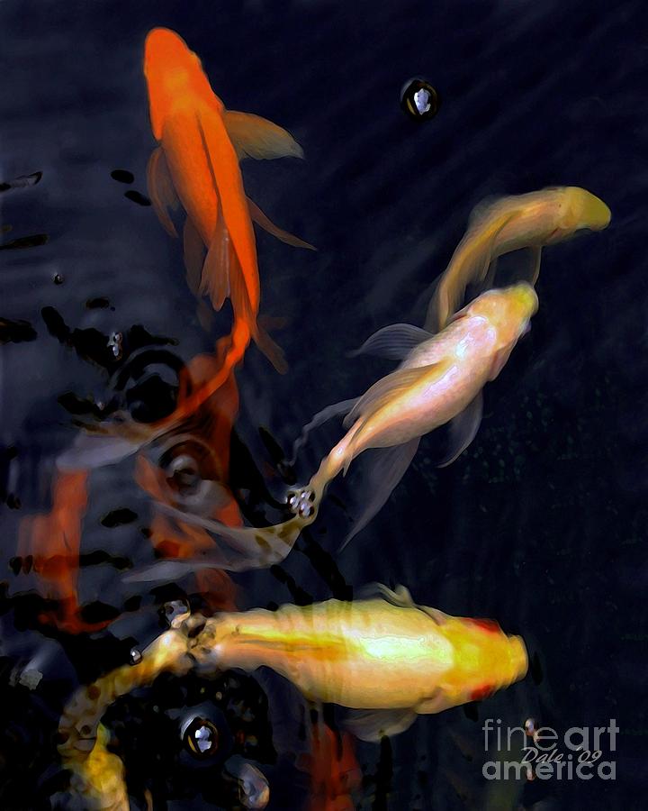 Koi Pond Digital Art by Dale   Ford