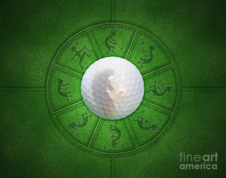 Golf Digital Art - Kokopelli Golf by Chris Rhynas