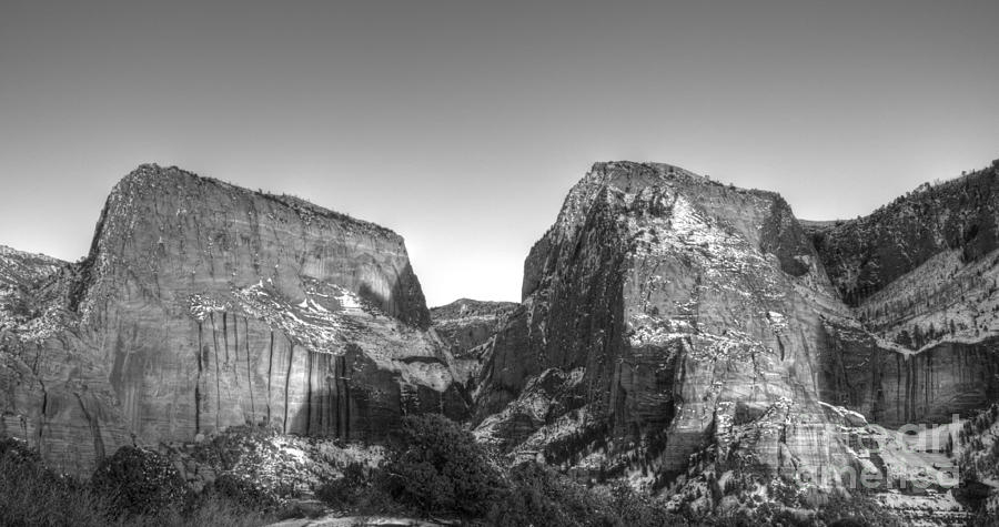 Kolob Canyon Monochrome Photograph by Vivian Christopher