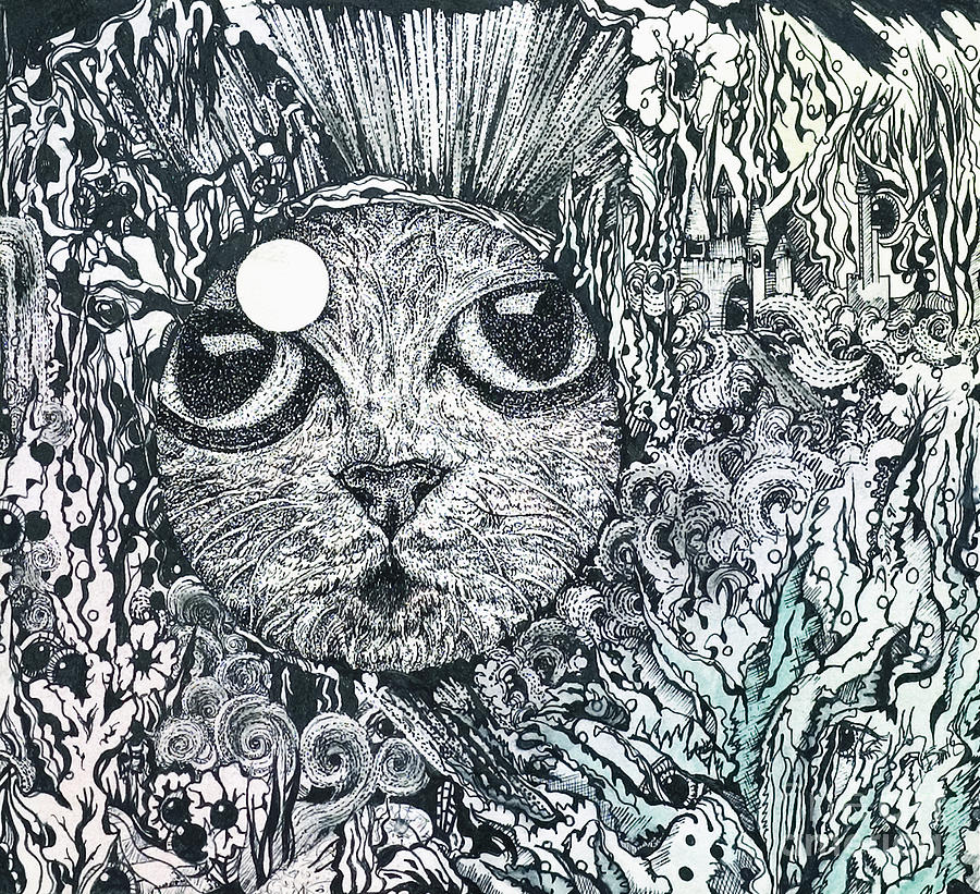 Cat in a Fish Bowl Painting by Danielle Scott