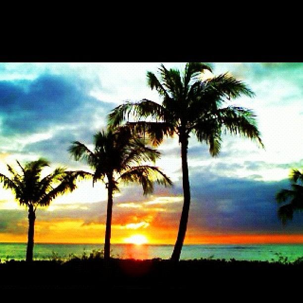 Sunset Photograph - #koolina #ohau #ocean #sky #stream by Andy Walters