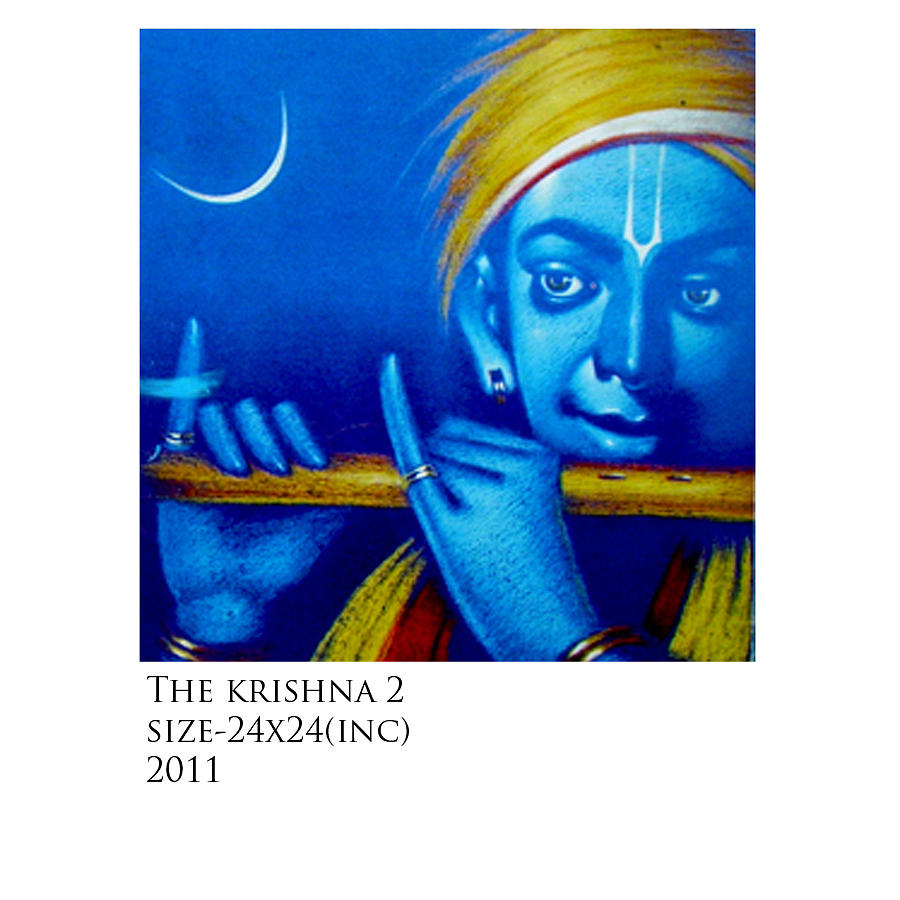 Krishna 2 Painting by Santu Saha