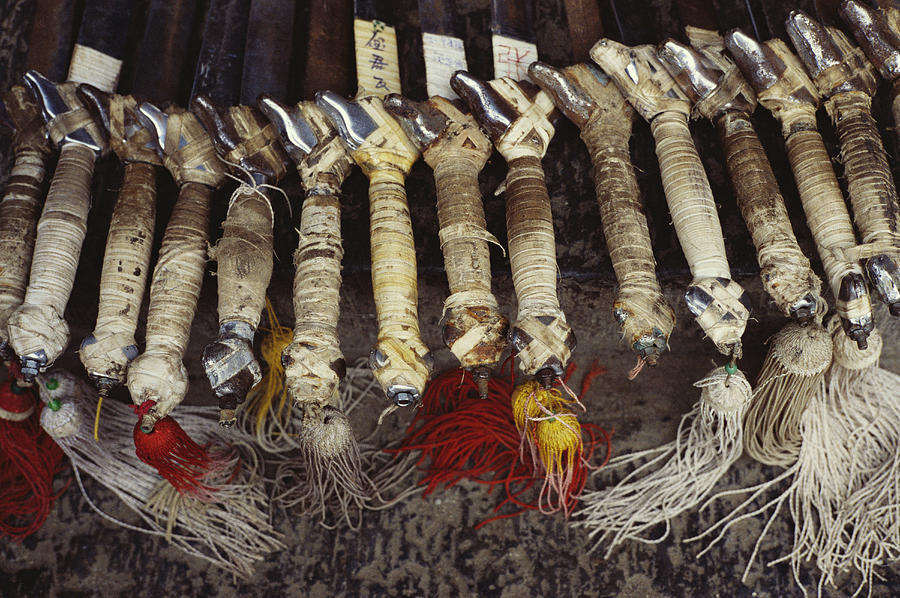 Asia Photograph - Kung Fu Sword Handles And Tassels Used by Justin Guariglia Asia Photograph - Kung Fu Sword Handles And Tassels Used by Justin Guariglia