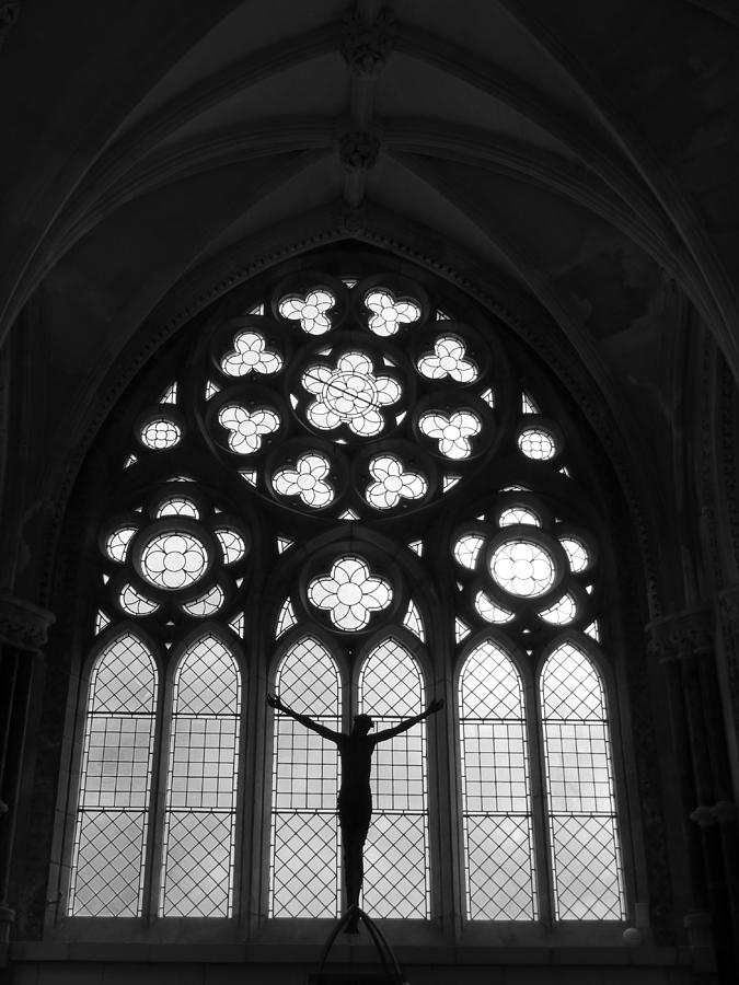 Jesus Christ Photograph - Kylemore Abbey Church by ShatteredGlass Photography 