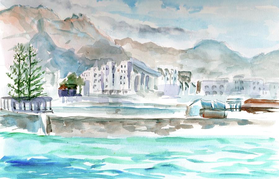 Kyrenia Waterfront Painting by Angelina Whittaker Cook